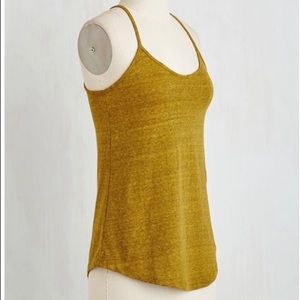 S Angie Heathered Mustard Tank